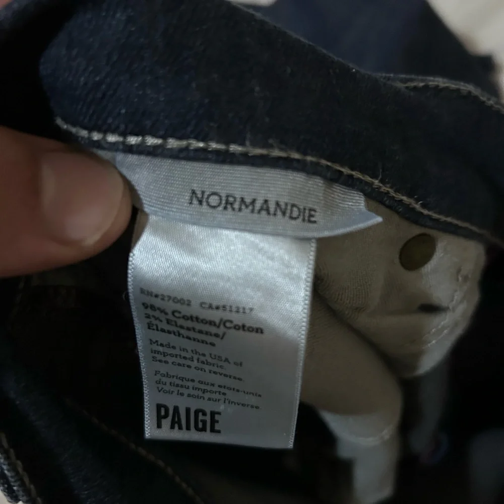 Paige Normandie Straight Men's Jeans 38 X 28 Stingray Dark Blue Fits 42 x 28 - Picture 9 of 10